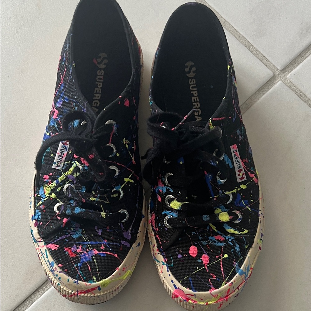 Women’s Hand Painted Splatter Sneakers